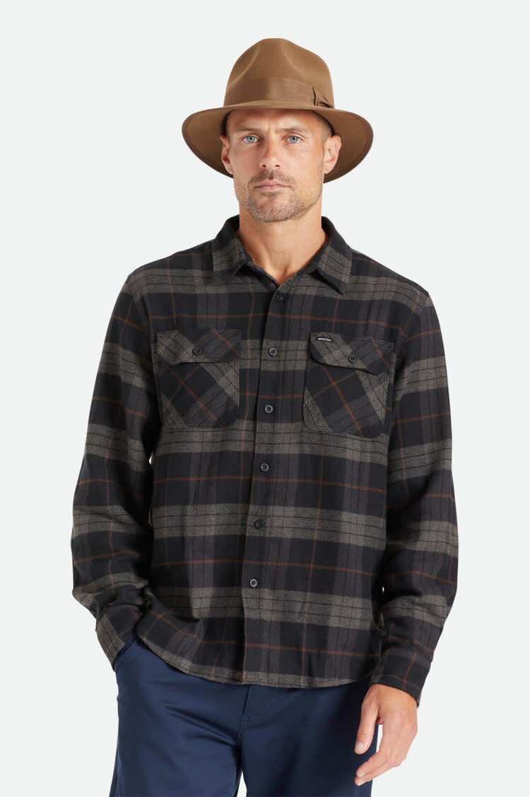 Brixton Brixton Bowery Flannel (Mens) | Black/Charcoal
