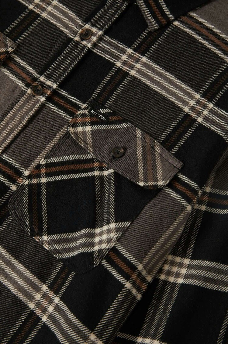 Brixton Brixton Bowery Flannel (Mens) | Black/Charcoal/Pinecone