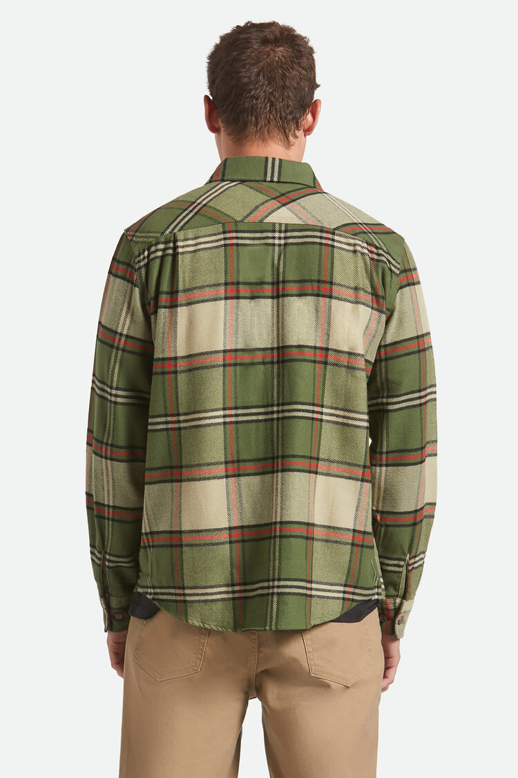 Brixton Brixton Bowery Flannel (Mens) | Wild Green/Elm/Adrenaline Rush