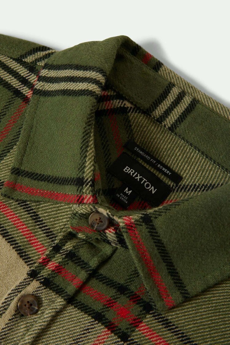 Brixton Brixton Bowery Flannel (Mens) | Wild Green/Elm/Adrenaline Rush