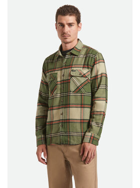 Brixton Brixton Bowery Flannel (Mens) | Wild Green/Elm/Adrenaline Rush