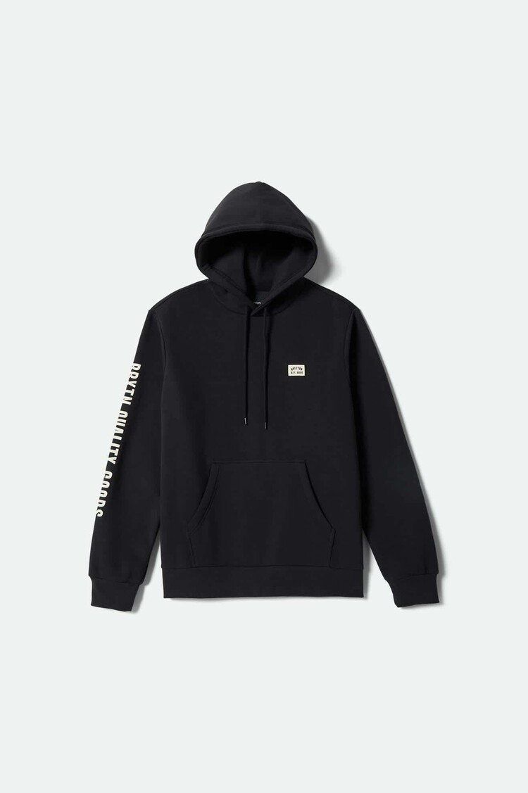 Brixton Brixton Woodburn Label Hoodie (Mens) | Black
