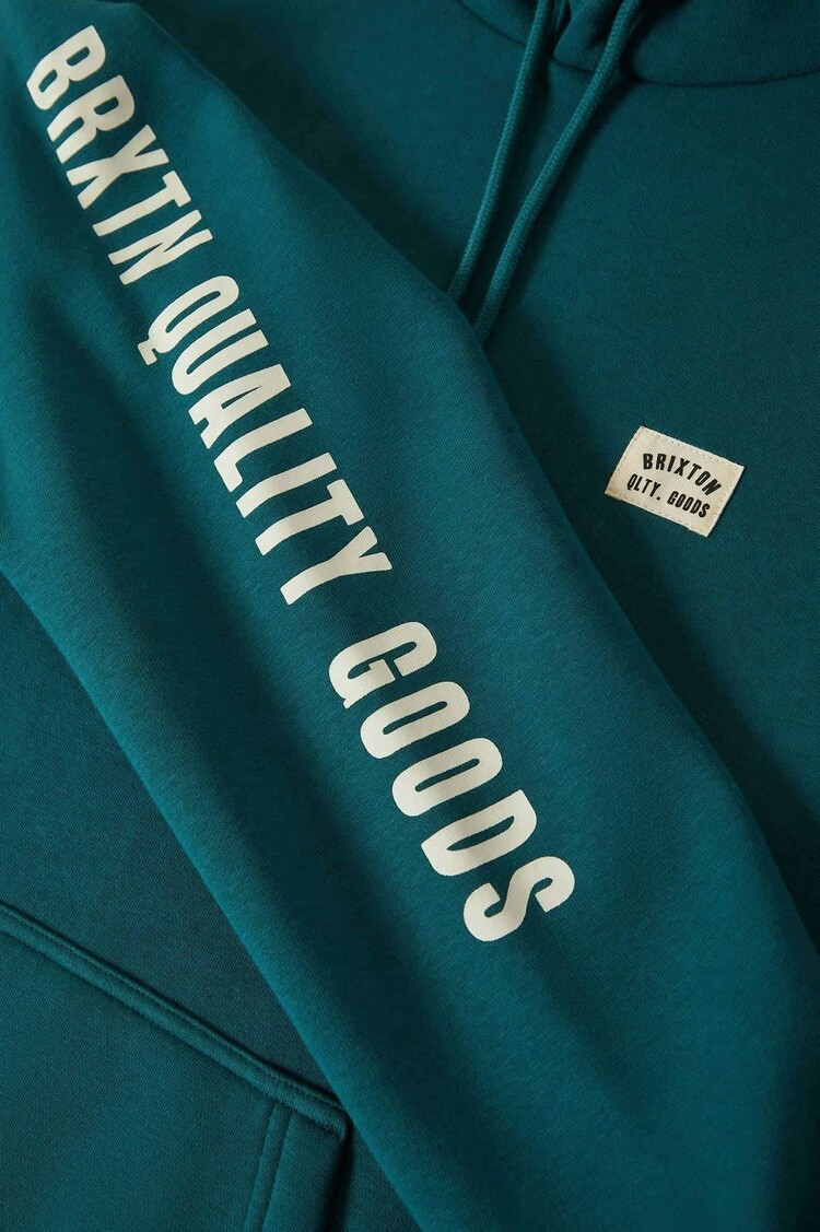 Brixton Brixton Woodburn Label Hoodie (Mens) | Night Sage