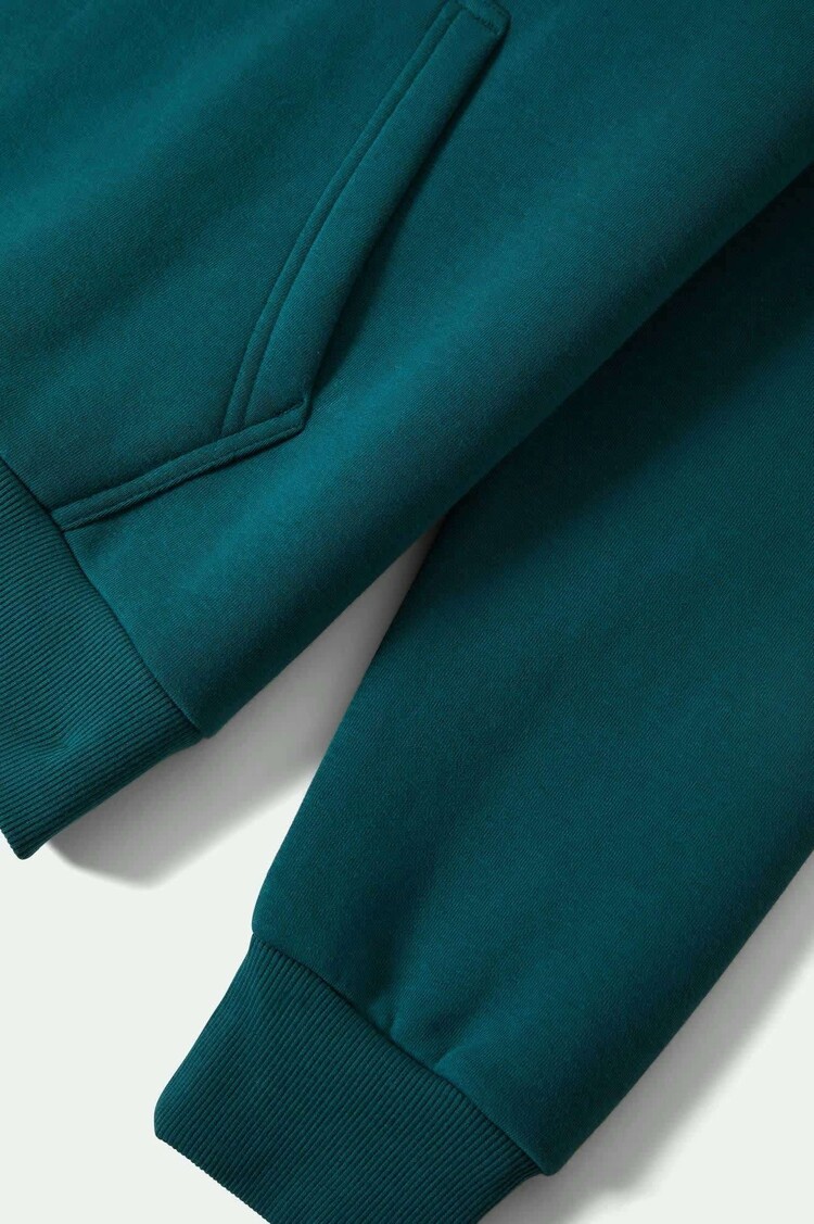 Brixton Brixton Woodburn Label Hoodie (Mens) | Night Sage