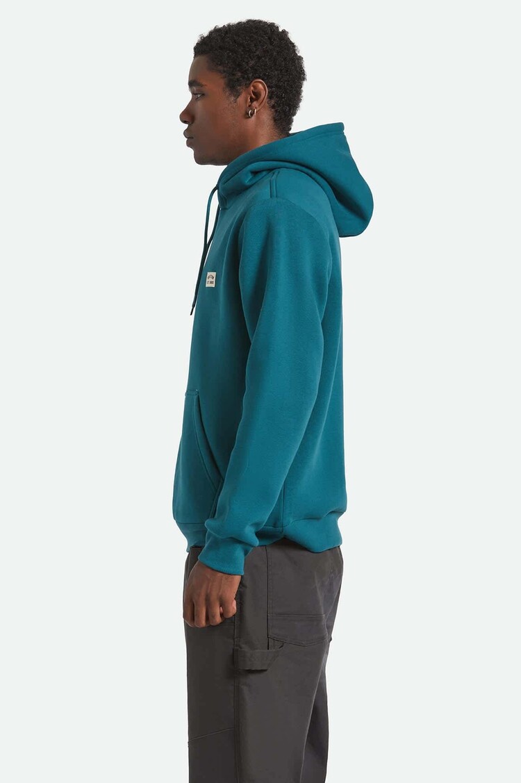 Brixton Brixton Woodburn Label Hoodie (Mens) | Night Sage
