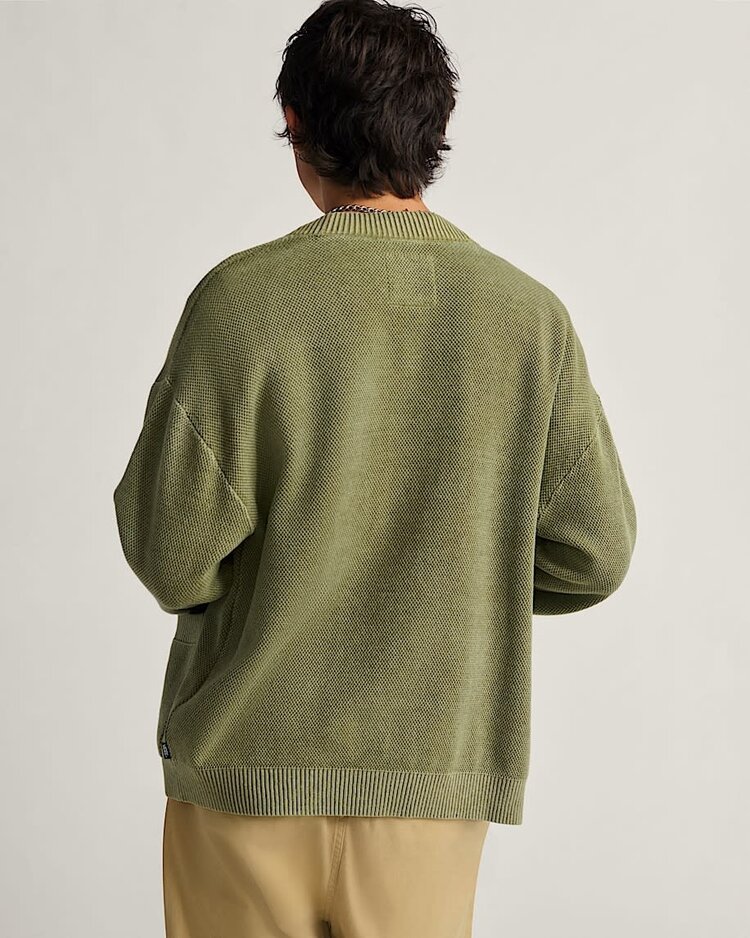 Vans Vans Bayview Acid Wash Cardigan Sweater (Mens) | Bay Leaf