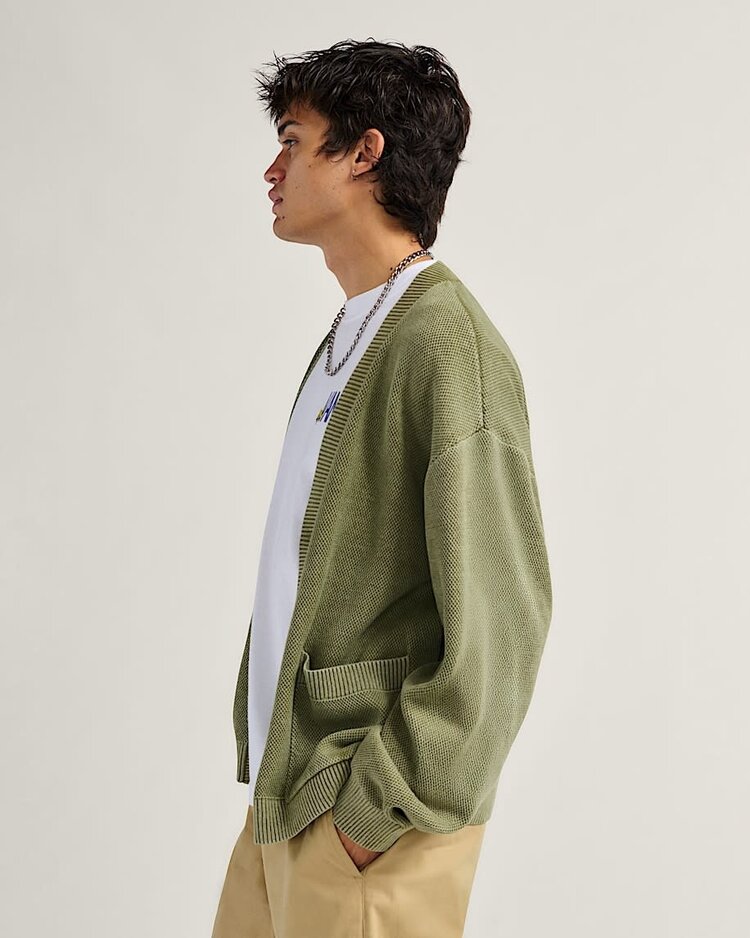 Vans Vans Bayview Acid Wash Cardigan Sweater (Mens) | Bay Leaf