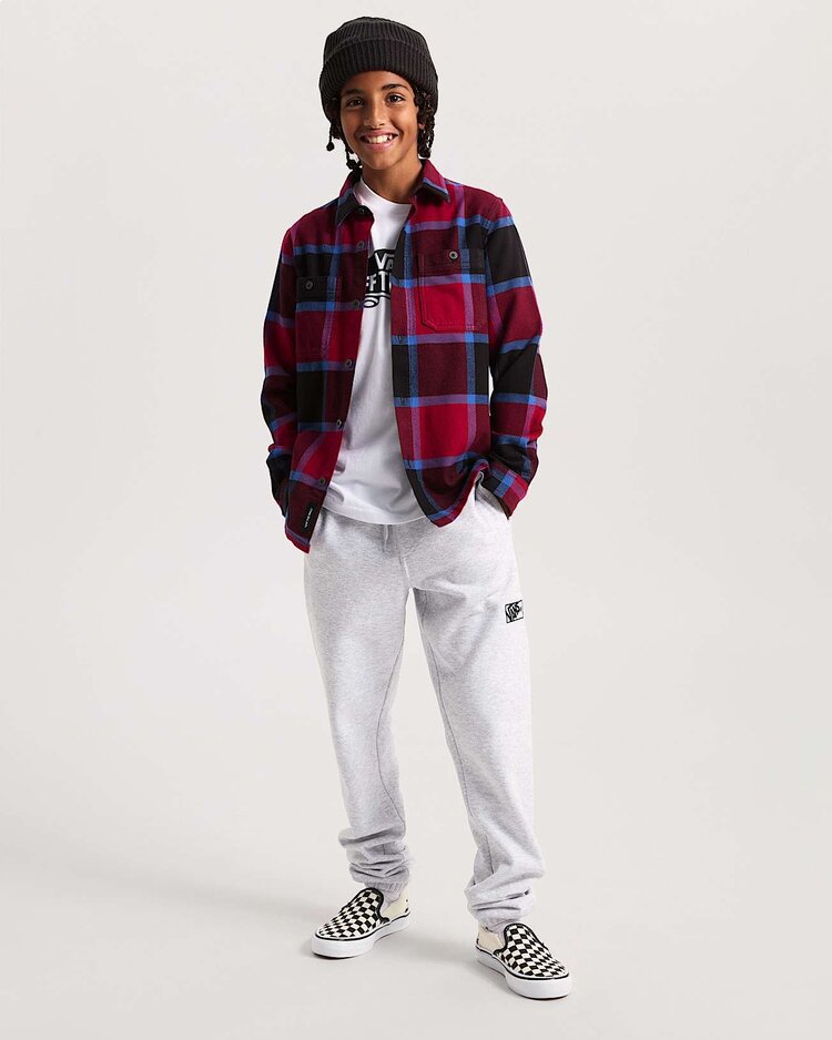 Vans Vans Larkspur Plaid Flannel (Youth) | Bordeaux/Black