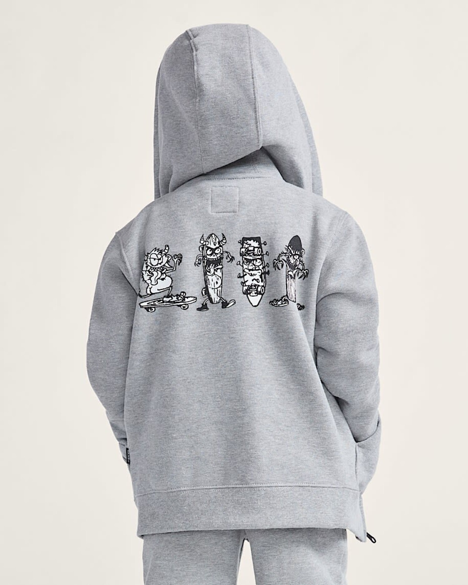 h*e様 【80s☆オールドスケート】VANS 発泡プリント スウェット HAN Vans Sk8 Posse Full Zip (Youth) | Cement Heather - The Drop Rideshop