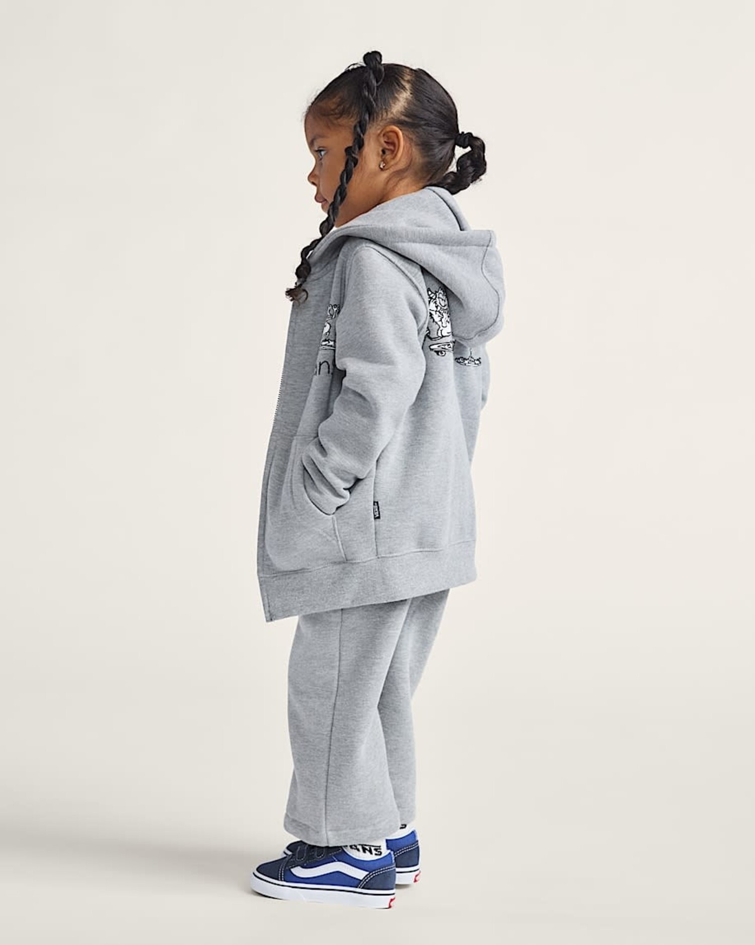 Vans Sk8 Posse Full Zip (Youth) | Cement Heather - The Drop Rideshop