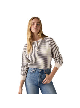 Levis Levis Lassen Henley Jane Stripe (Womens) | Gardenia Strip