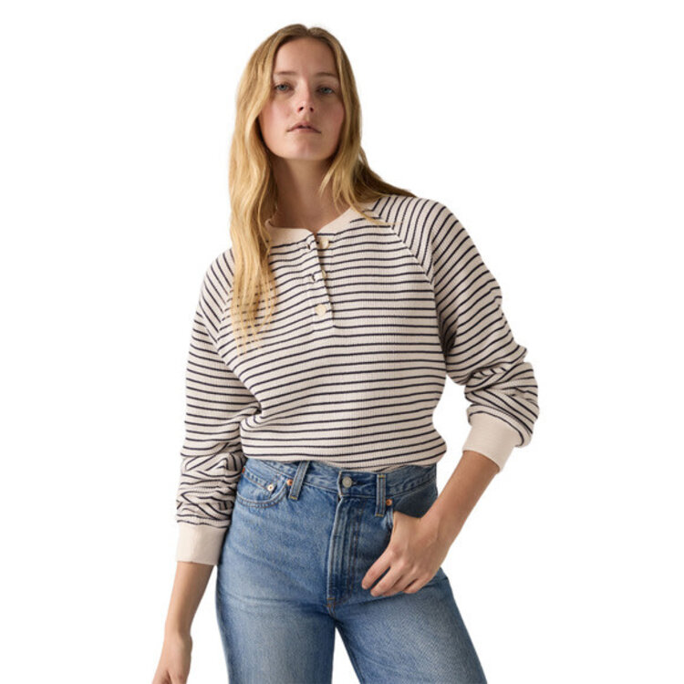 Levis Levis Lassen Henley Jane Stripe (Womens) | Gardenia Strip