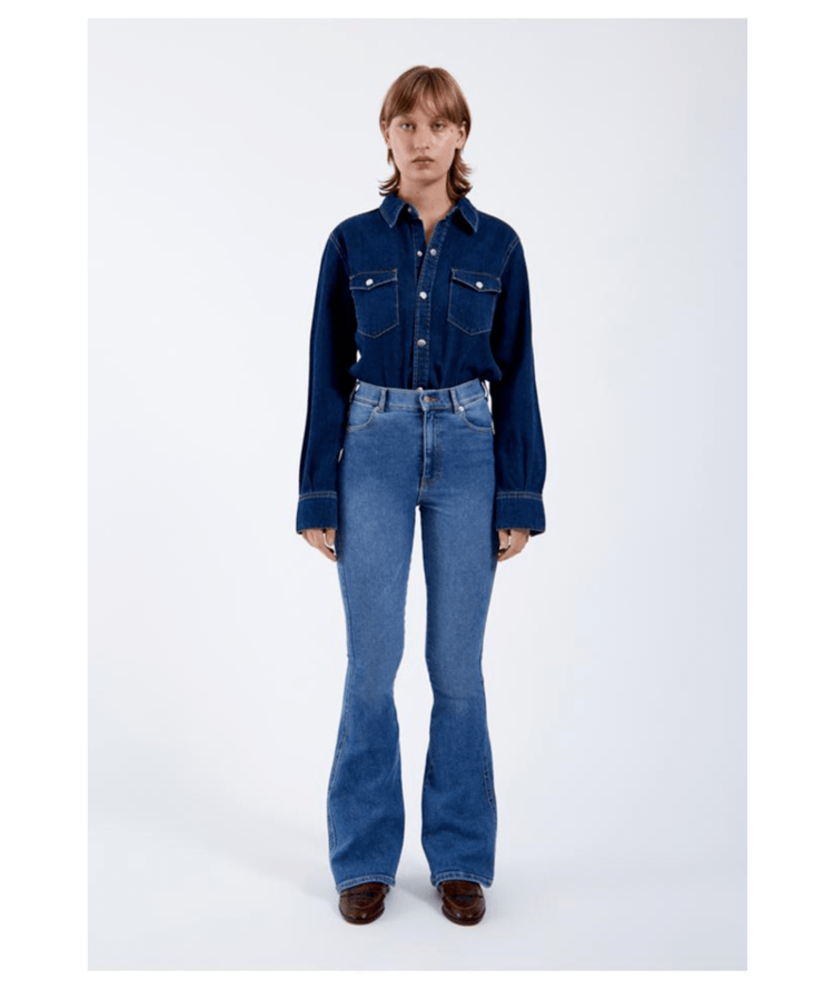 Dr Denim Dr. Denim Moxy Flare Denim (Womens) | Cape Sky Shade