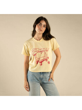 Sendero Sendero Set 'Em Up Crop Tee (Womens) | Cream