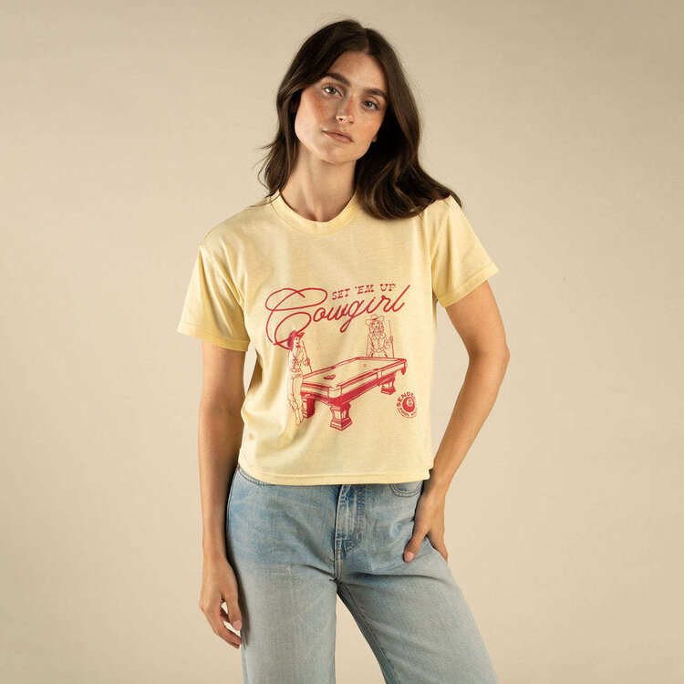 Sendero Sendero Set 'Em Up Crop Tee (Womens) | Cream