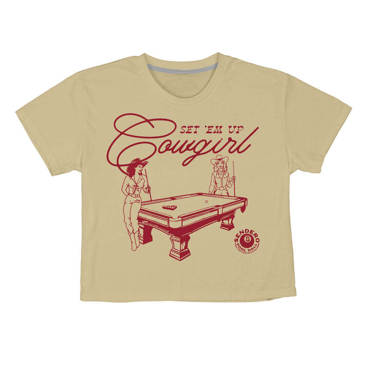 Sendero Sendero Set 'Em Up Crop Tee (Womens) | Cream