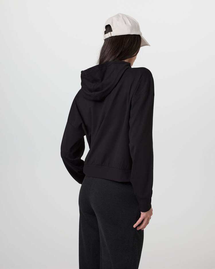 Vuori Vuori Halo Modern Full Zip Hoodie (Womens) | Solid Black