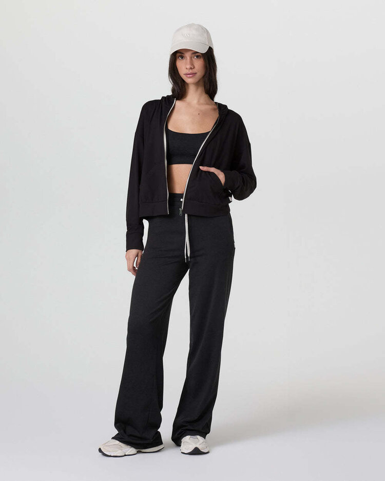 Vuori Vuori Halo Modern Full Zip Hoodie (Womens) | Solid Black