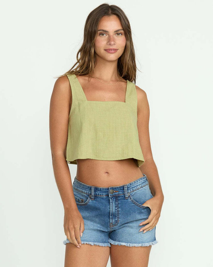Billabong Billabong Open Skies Wvn Tnk (Womens) | Avocado