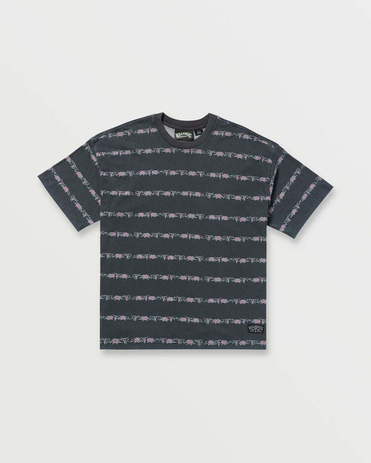 Billabong Billabong Raging Bull Stripe Ss (Mens) | Washed Black