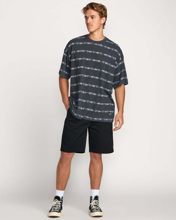 Billabong Billabong Raging Bull Stripe Ss (Mens) | Washed Black