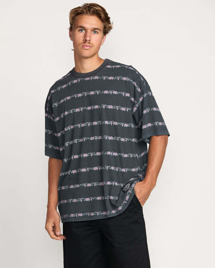 Billabong Billabong Raging Bull Stripe Ss (Mens) | Washed Black