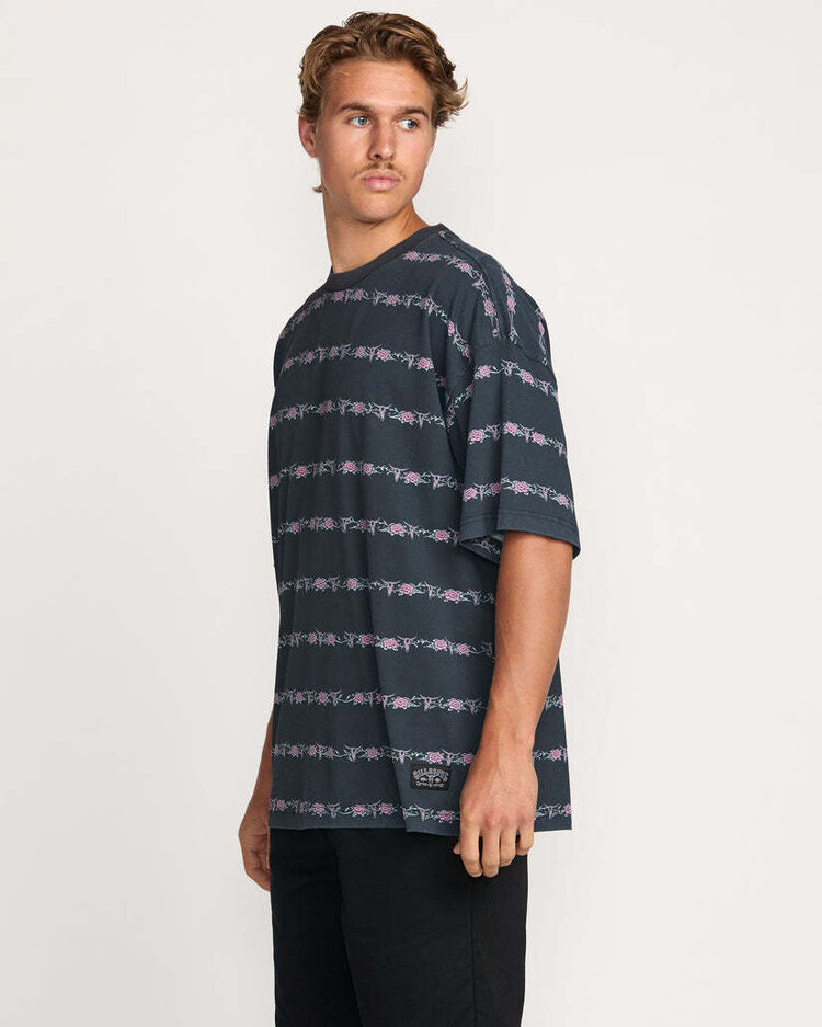 Billabong Billabong Raging Bull Stripe Ss (Mens) | Washed Black