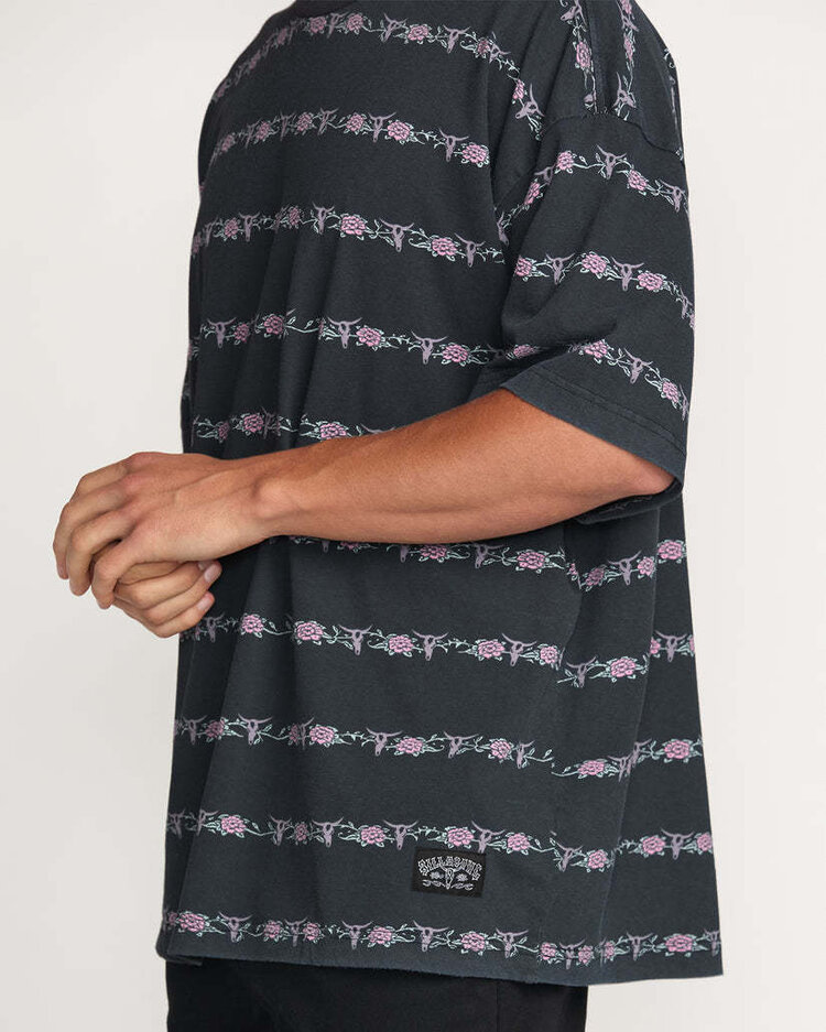 Billabong Billabong Raging Bull Stripe Ss (Mens) | Washed Black