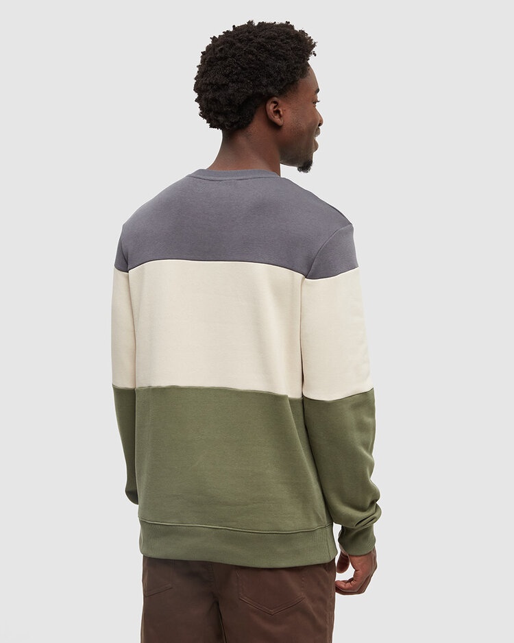 Tentree Tentree Blocked Reynard Crew (Mens) | Graphite/Oak/Deep Olive