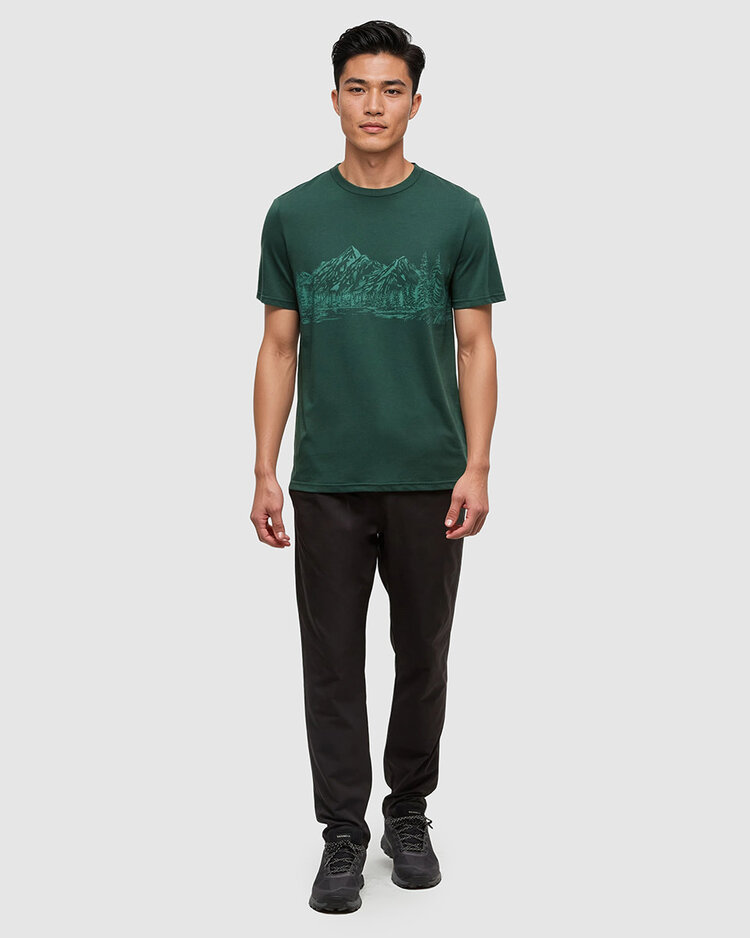 Tentree Tentree Mountain Scenic Tee (Mens) | Forest Pine/Jade