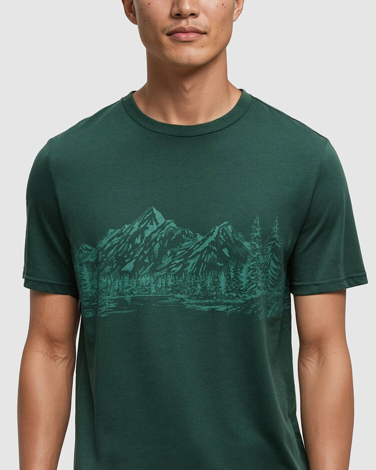 Tentree Tentree Mountain Scenic Tee (Mens) | Forest Pine/Jade