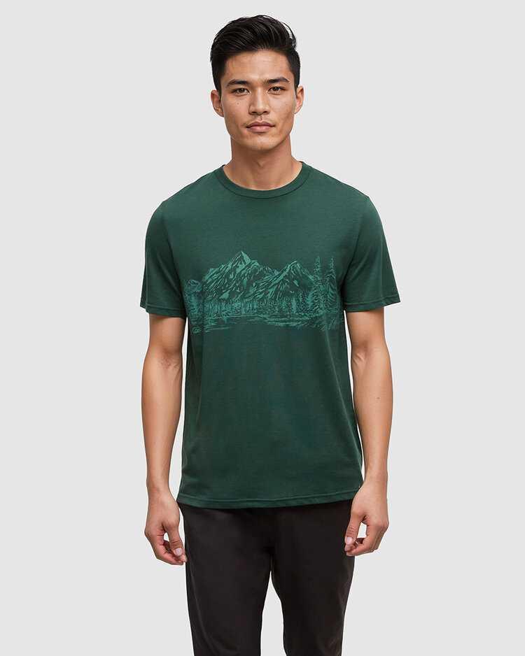 Tentree Tentree Mountain Scenic Tee (Mens) | Forest Pine/Jade