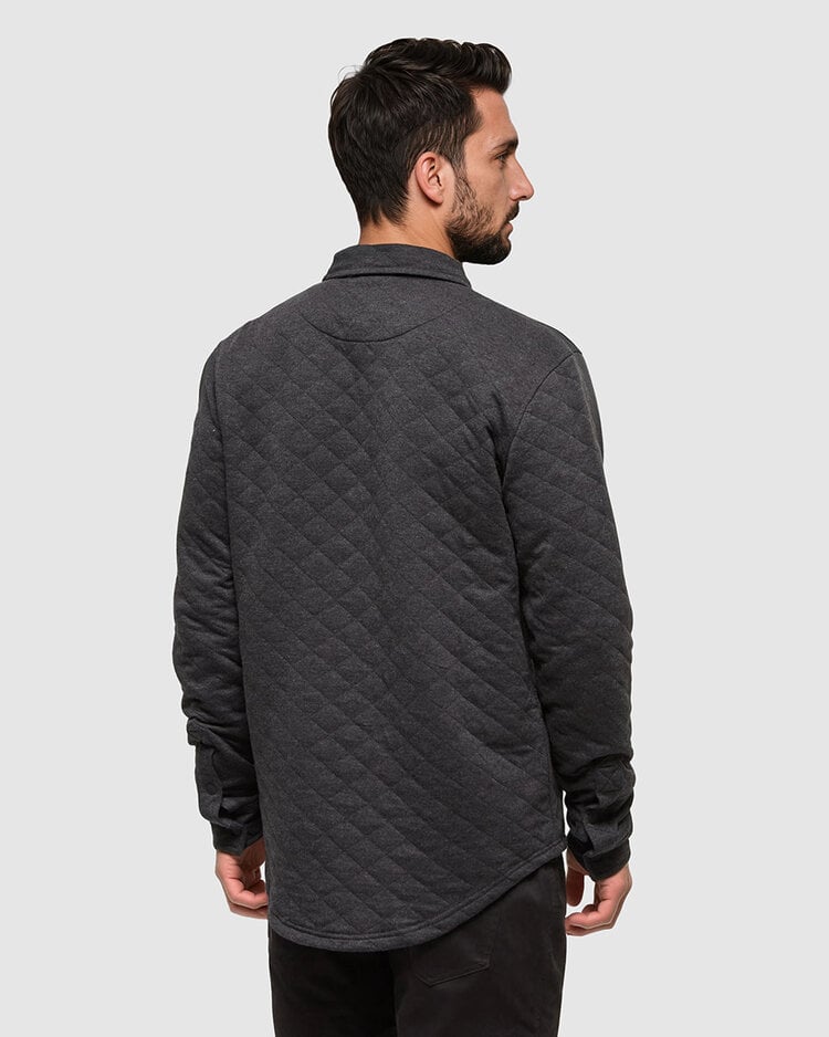 Tentree Tentree Quilted Colville Shacket (Mens) | Meteorite Black Htr