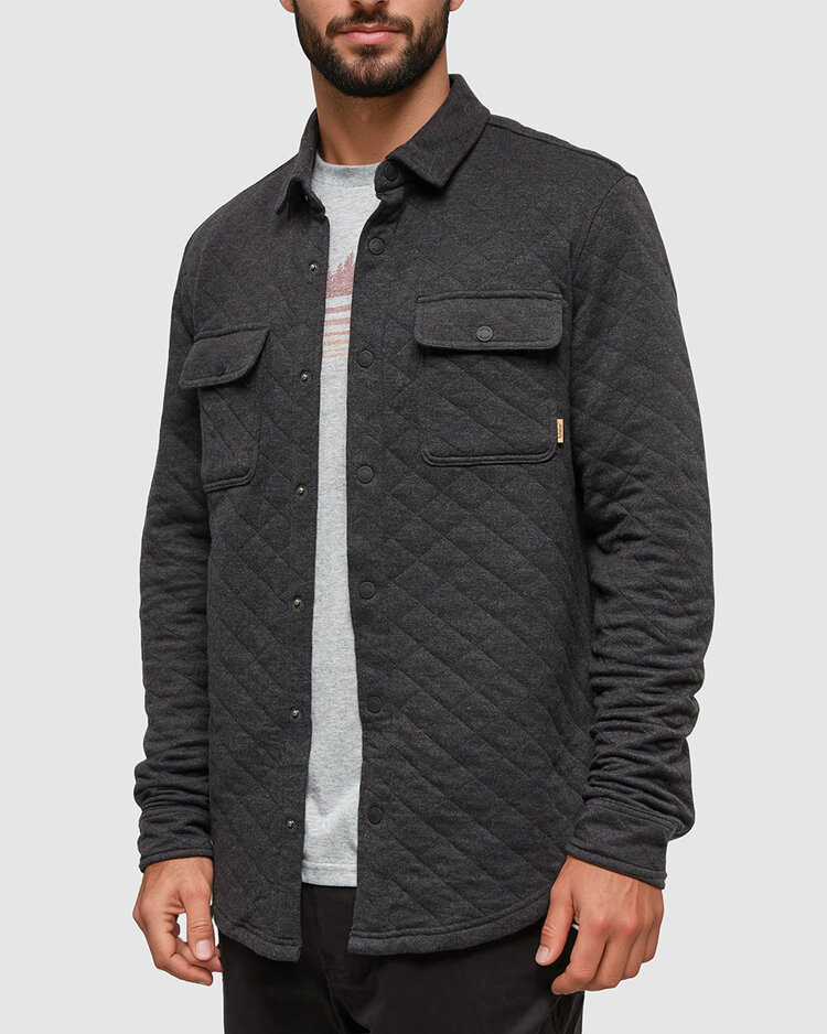 Tentree Tentree Quilted Colville Shacket (Mens) | Meteorite Black Htr