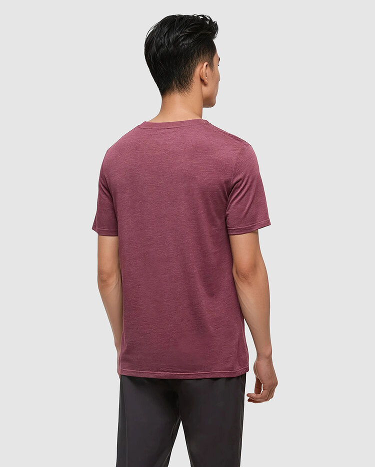 Tentree Tentree Vintage Sunset Tee (Mens) | Deep Burgundy Htr/Arbutus
