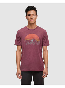 Tentree Tentree Vintage Sunset Tee (Mens) | Deep Burgundy Htr/Arbutus