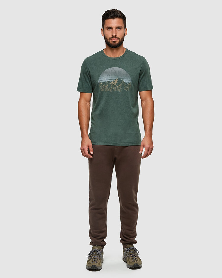 Tentree Tentree Vintage Sunset Tee (Mens) | Forest Pine Htr/Ocean Air