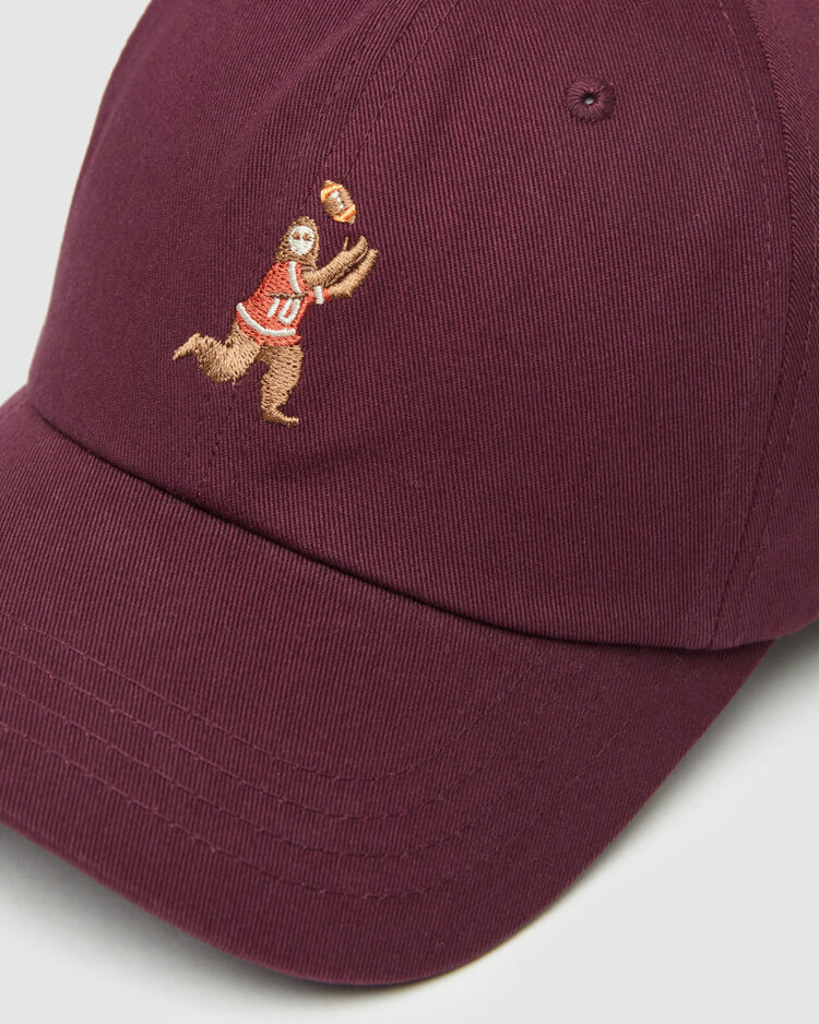 Tentree Tentree Sasquatch Peak Hat (Unisex) | Deep Burgundy/Football