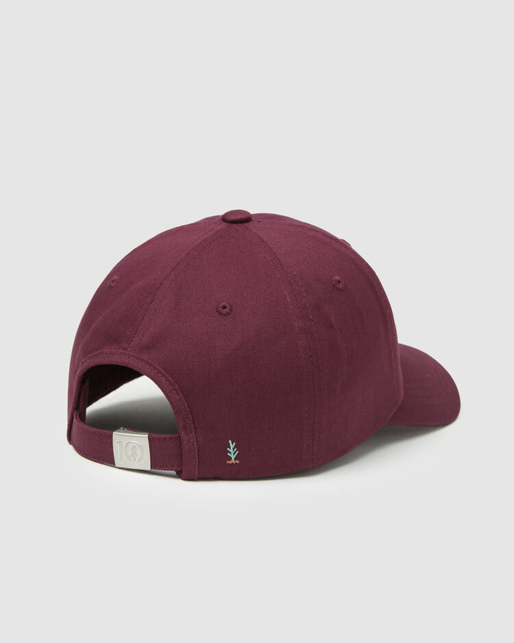 Tentree Tentree Sasquatch Peak Hat (Unisex) | Deep Burgundy/Football