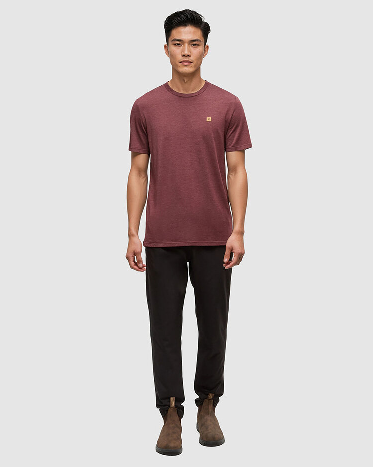Tentree Tentree Baker Tee (Mens) | Deep Burgundy Htr