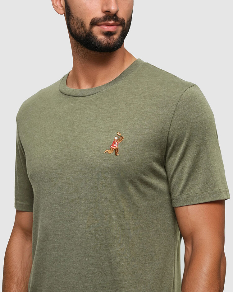 Tentree Tentree Sasquatch Tee (Mens) | Deep Olive Htr/Football