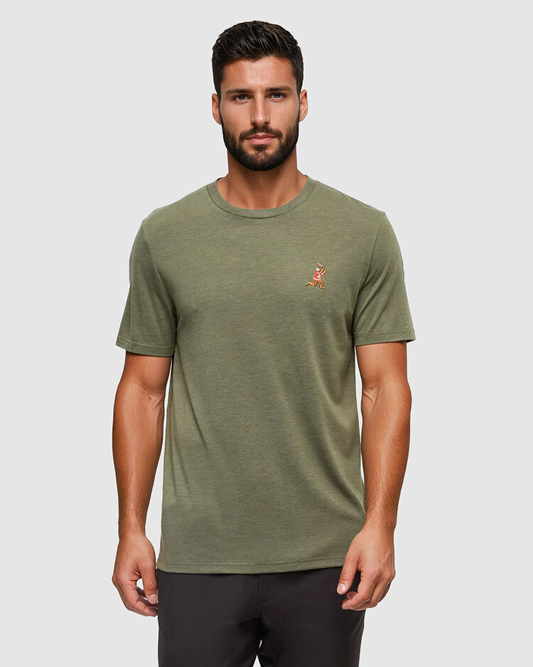 Tentree Tentree Sasquatch Tee (Mens) | Deep Olive Htr/Football