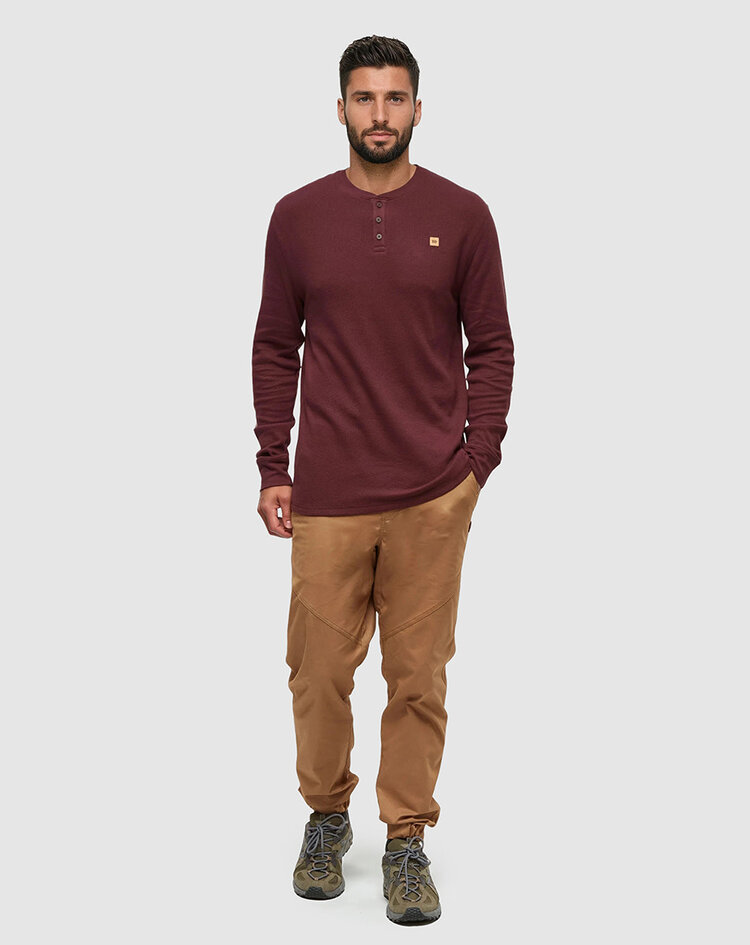 Tentree Tentree Freemont Henley (Mens) | Deep Burgundy
