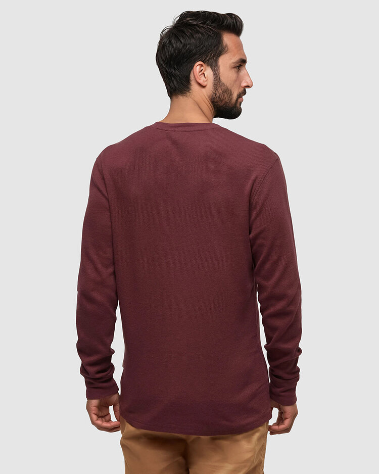 Tentree Tentree Freemont Henley (Mens) | Deep Burgundy