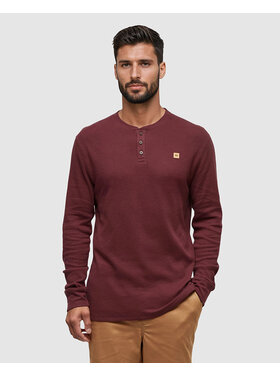 Tentree Tentree Freemont Henley (Mens) | Deep Burgundy