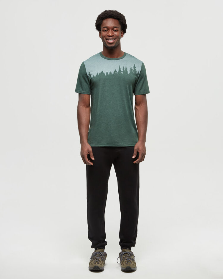 Tentree Tentree Juniper Tee (Mens) | Forest Pine Htr/White