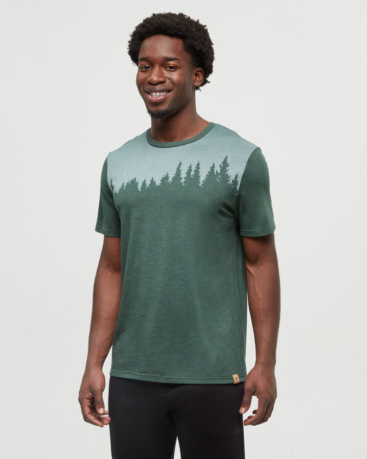 Tentree Tentree Juniper Tee (Mens) | Forest Pine Htr/White
