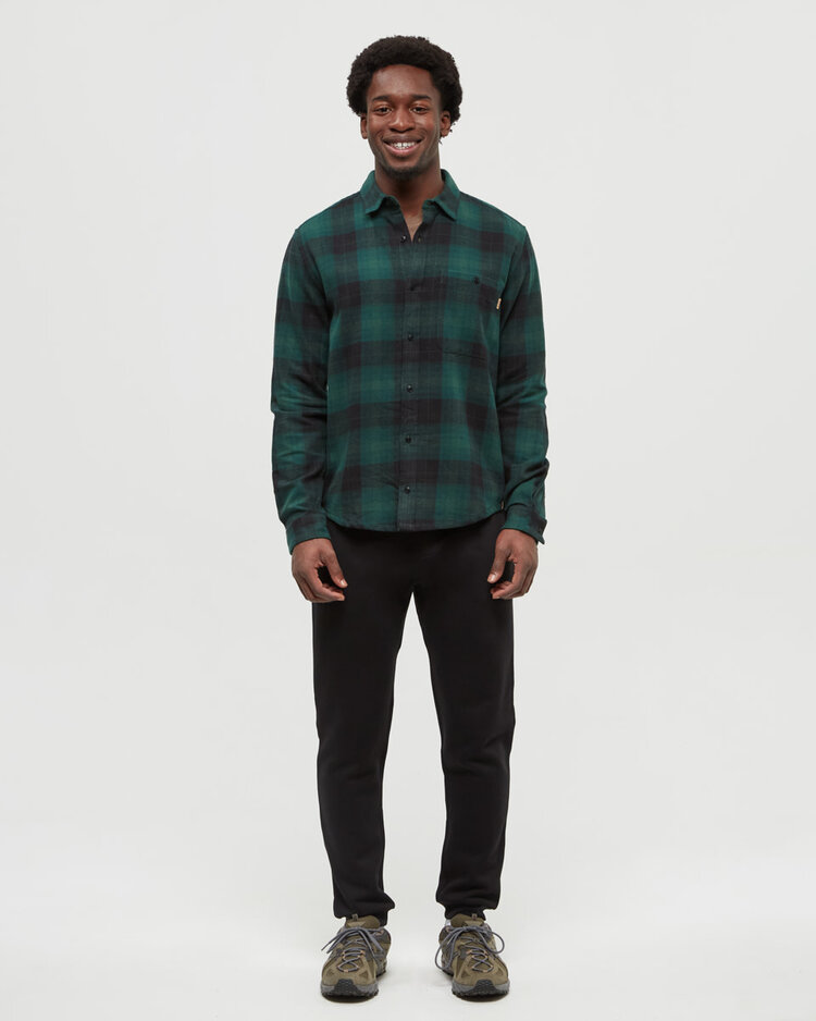 Tentree Tentree Forest Flannel Shirt (Mens) | Forest Pine/Storm Plaid