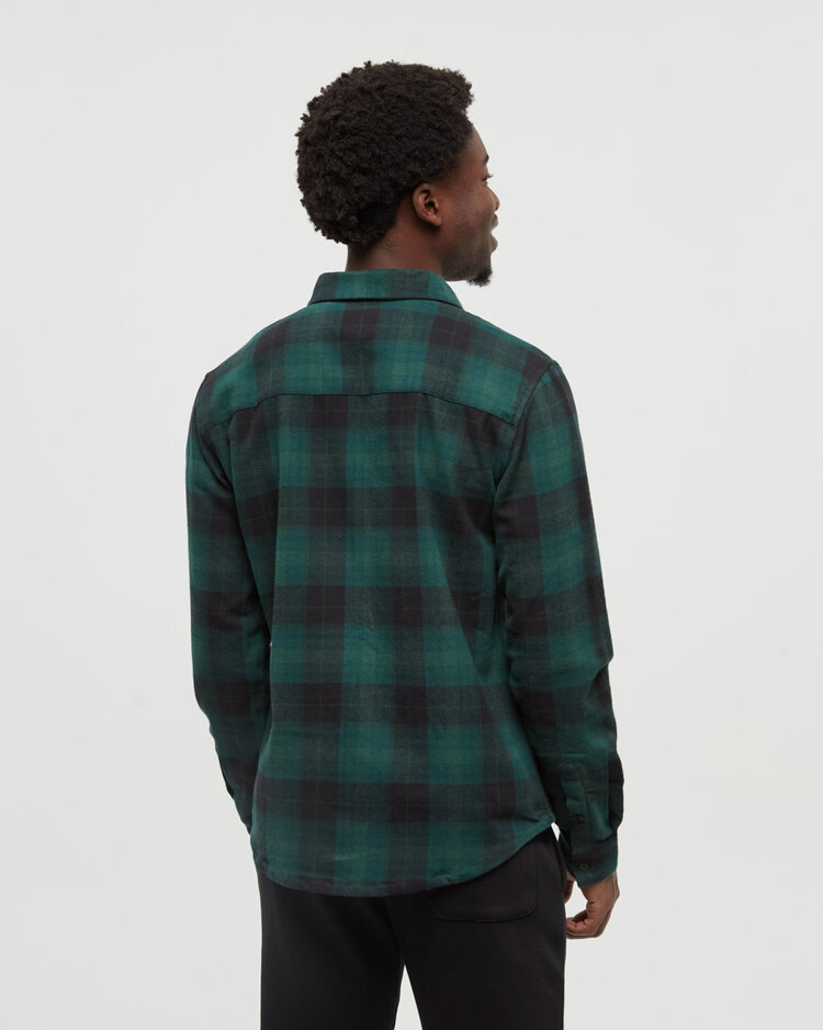 Tentree Tentree Forest Flannel Shirt (Mens) | Forest Pine/Storm Plaid