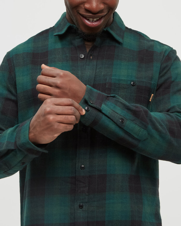 Tentree Tentree Forest Flannel Shirt (Mens) | Forest Pine/Storm Plaid